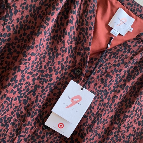 NWT The Nines by HATCH 3/4 sleeves button front poplin Maternity dress size M - Picture 9 of 12